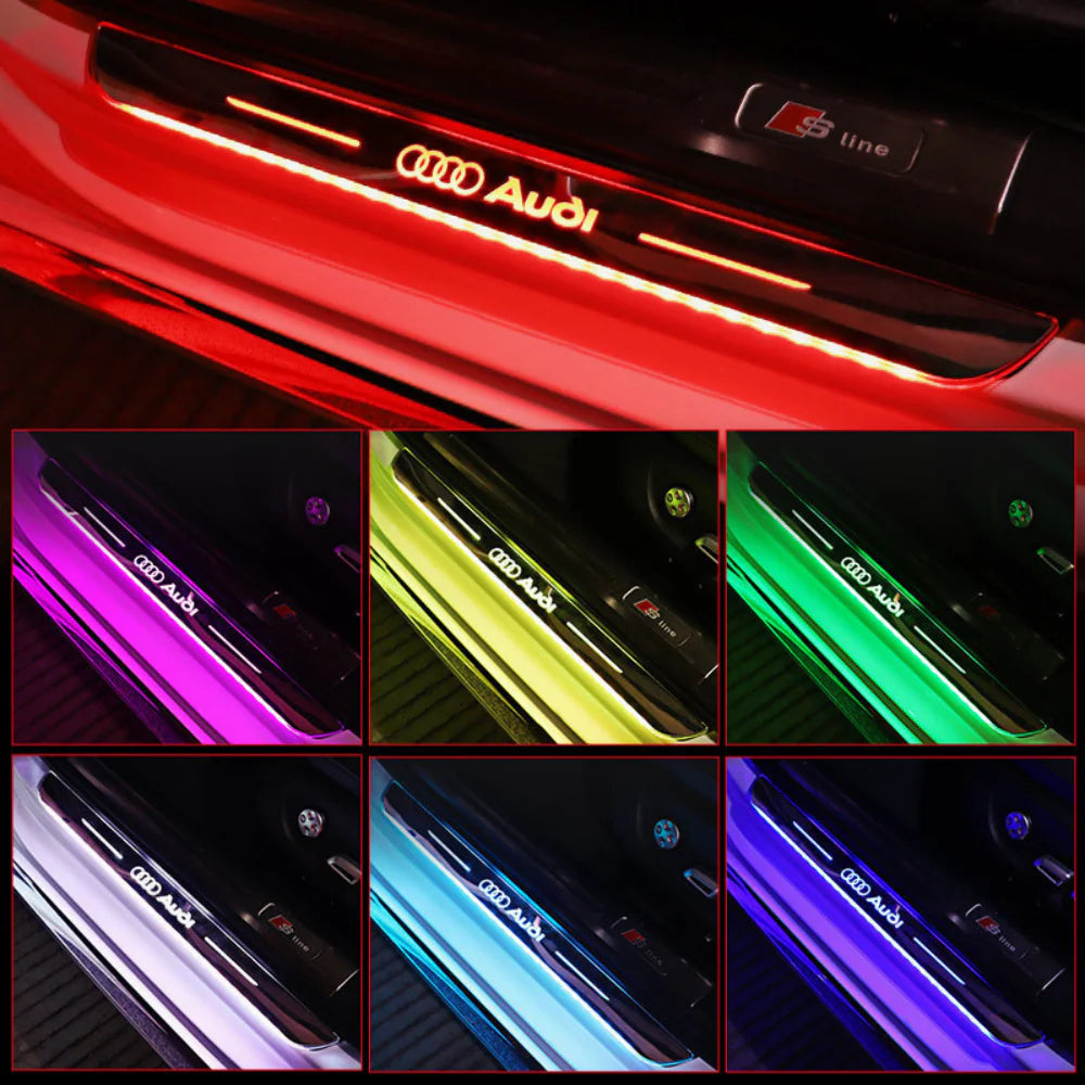 Confezione da 2 piastre da soglia per auto a LED