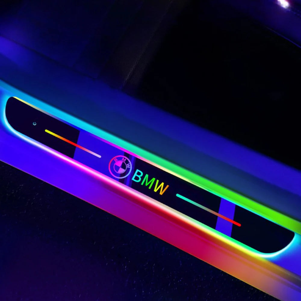 Confezione da 2 piastre da soglia per auto a LED