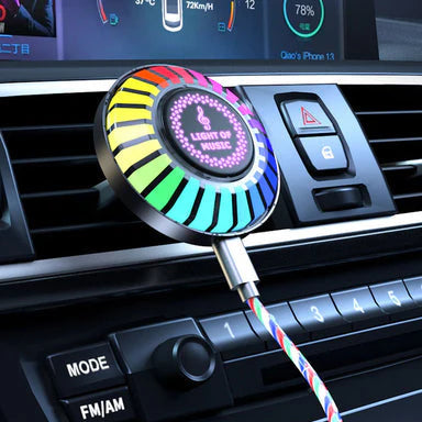 Ritmo musicale Luce LED per auto con logo (con diffusore di aromi)
